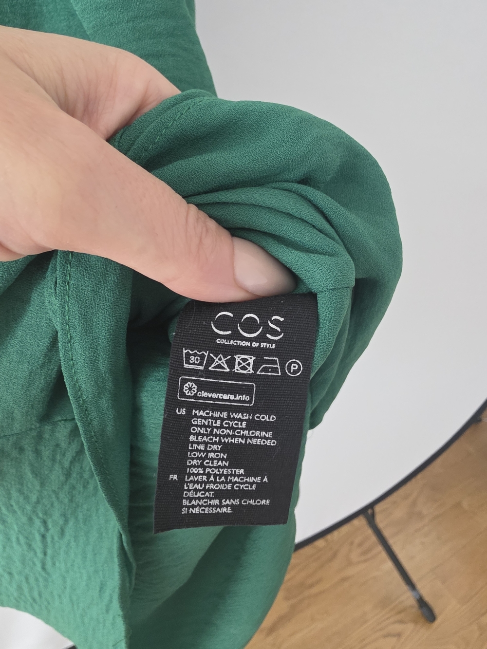 COS Emerald Green Cap-Sleeve Midi Shift Dress - Picture 4 of 6